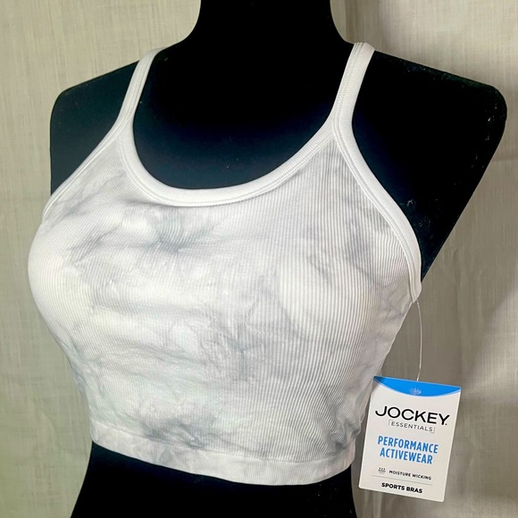 NWT JOCKEY SEAMFREE JERSEY SPORTS BRA CROP, NAVY BLUE | XL - Picture 8 of 9